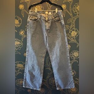 CALVIN KLEIN wide leg denim VINTAGE Y2K size 14 STONEWASHED